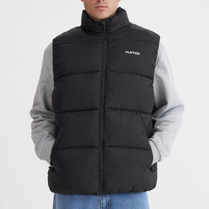 HUFFER STREET PUFFER VEST BLACK