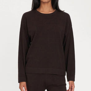 HUFFER MERINO NEVE CREW CHESTNUT