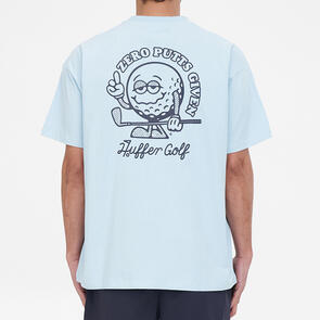 HUFFER GOLF BLOCK TEE 220/ZERO PUTTS ICE BLUE