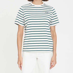 HUFFER OUI OUI CLASSIC TEE CHALK/PINE