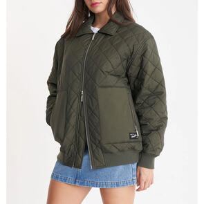 HUFFER QUILTED LONGLINE BOMBER JKT CYPRESS