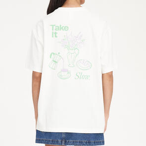 HUFFER RELAX TEE 220/GO SLOW CHALK