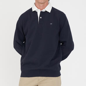 HUFFER RUGBY FLEECE JERSEY/3BALL NAVY