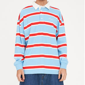 HUFFER STRIPE GRAND RUGBY BLUE/POPPY