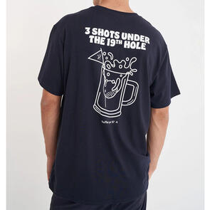 HUFFER SUP TEE 190/19TH HOLE NAVY