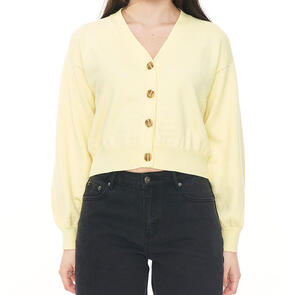 HUFFER WOMENS BIBI KNIT CARDIGAN LIMONCELLO