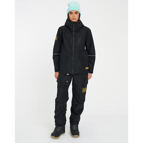 HUFFER WOMENS SLOWPOKE SNOW JACKET BLACK AND PANTS