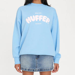 HUFFER WOMENS WEEKEND CREW/BLITHE CHILL BLUE