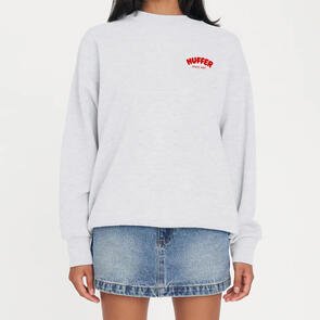 HUFFER WOMENS WEEKEND CREW/BLITHE SILVERMARLE
