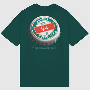 HUFFER X STEINLAGER BLOCK TEE 220/CAPPED EMERALD