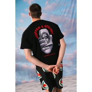 HUFFER X STEINLAGER BLOCK TEE 220/HANDY BLACK