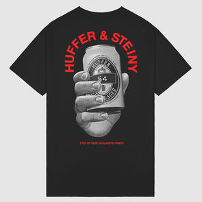 HUFFER X STEINLAGER BLOCK TEE 220/HANDY BLACK