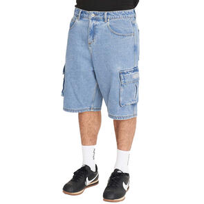 HUFFER XTRA BAGGY DENIM SHORT BLUE WASH