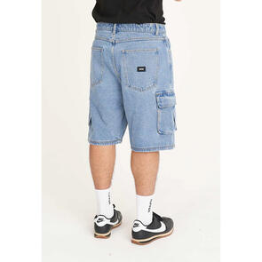 HUFFER XTRA BAGGY DENIM SHORT BLUE WASH