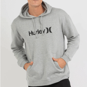 HURLEY ONE AND ONLY CORE PULLOVER HEATHER GREY