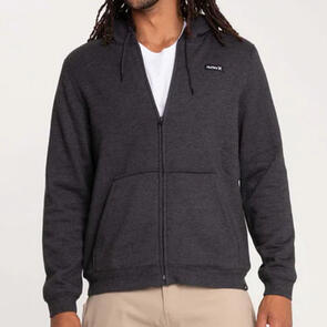 HURLEY ALPS ZIP FLEECE HEATHER BLACK