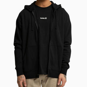 HURLEY ESSENTIALS ZIP THRU BLACK