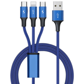EXTREME 3IN1 CHARGE N SYNC CABLE BLUE