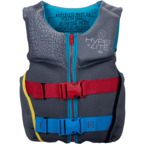 HYPERLITE YOUTH BOYS NEO VEST CHARCOAL RED BLUE