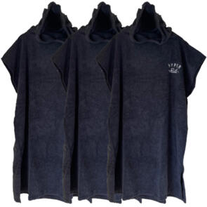 HYPER RIDE HOODED TOWEL CHARCOAL 3 PACK