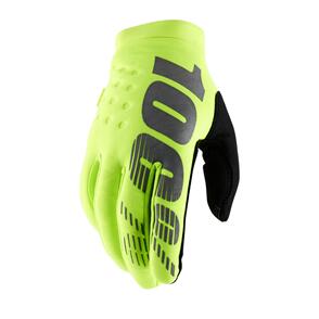 100% 2 BRISKER GLOVES FLUO YELLOW/BLACK