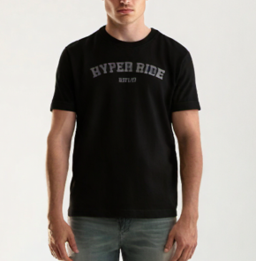 HYPER RIDE COLLEGE TEE BLACK / GREY BLACK