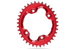 ABSOLUTE BLACK OVAL PREMIUM SHIMANO XT M8000/MT700 ASYMMETRICAL NW CHAINRING RED