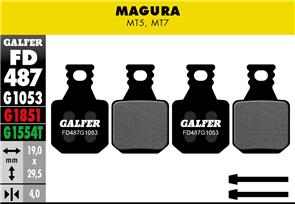 GALFER FD487 BRAKE PADS MAGURA MT5, MT7 G1053 STANDARD