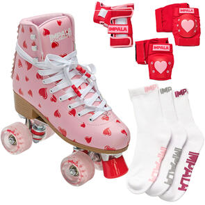 IMPALA SKATES QUAD FALLING HEARTS SKATE PACKAGE (SKATES, PADS & SOCKS)