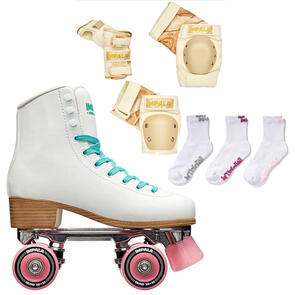 IMPALA SKATES QUAD WHITE + MARAWA GOLD PADS + SOCKS PACKAGE