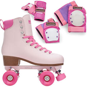 IMPALA SKATES SAMIRA QUAD SKATE WILD PINK + YOUTH PROTECTIVE PAD SET PINK