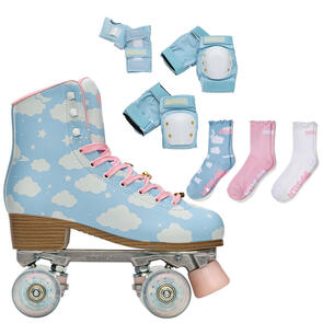IMPALA SKATES QUAD STARBRIGHT + SKY BLUE/YELLOW PADS + SOCKS PACKAGE