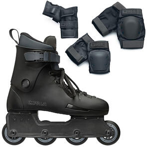 IMPALA SKATES LIGHTSPEED INLINE SKATE BLACK +  PROTECTIVE PAD SET BLACK