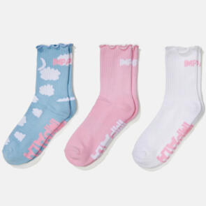 IMPALA SKATES WOMENS FRILL 3 PACK SOCKS STARBRIGHT