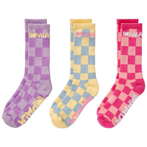 IMPALA SKATES IMPALA SKATE SOCK 3PK CHECK