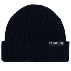 INDEPENDENT BAR LABEL BEANIE BLACK