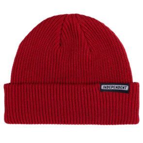 INDEPENDENT BAR LABEL BEANIE INDY RED