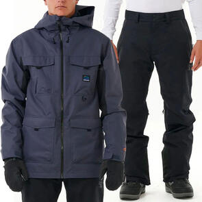 RIP CURL SNOW 2025 ANTI SERIES PINNA 10K/10K JACKET PURPLE NIGHT + ANTI SERIES ROCKER 20K/20K PANTS BLACK