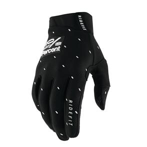 100% 2 RIDEFIT GLOVES SLASHER BLACK 