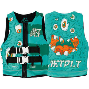 JETPILOT YOUTH BOYS CAUSE ECO VEST GREEN SLIME MONSTER