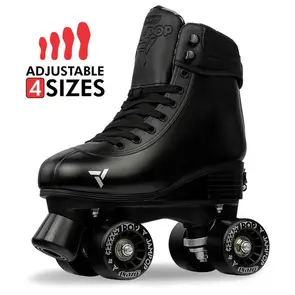 CRAZY SKATES JAM POP BLACK SIZE ADJUSTABLE ROLLER SKATES