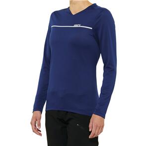 100% RIDECAMP WOMEN'S LS JERSEY NAVY 