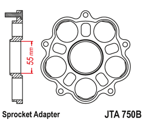JT SPROCKETS 750B REAR SPROCKET CARRIER - DUCATI 748 BIPOSTO 748SP 748R