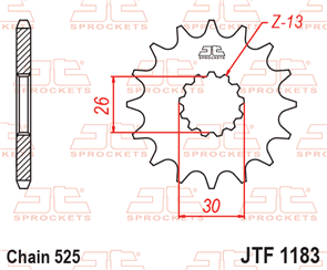 JT SPROCKETS 1183.18 STEEL FRONT SPROCKET 18T 525 PITCH - TRIUMPH 865 AMERICA 865 BONNEVILLE