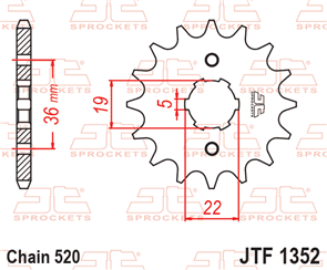 JT SPROCKETS SKH333 CHAIN AND SPROCKET KIT ECONOMY 520 X 100 - HONDA TRX300EX