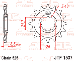 JT SPROCKETS SKK905 CHAIN AND SPROCKET KIT X-RING 525 X 114 (15T/42T) - KAWASAKI Z900 / Z1000R