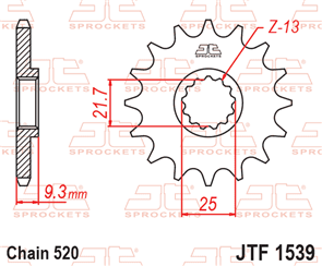 JT SPROCKETS SKK311 CHAIN AND SPROCKET KIT X-RING 520 X 110 (14T/42T) - NINJA 300