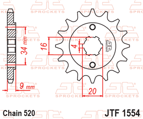 JT SPROCKETS SKHY211 CHAIN AND SPROCKET KIT O-RING 520 X 112 (14T/46T) - HYOSUNG GT250R