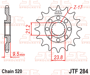 JT SPROCKETS SKH4532 CHAIN AND SPROCKET KIT 520 X 120 - CRF450R RACE CUT TO 116L