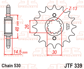 JT SPROCKETS SKH1004 CHAIN AND SPROCKET KIT X-RING 530 X 114 (17T/42T) - HONDA CBR1000 FP-FS
